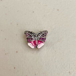 Magenta Butterfly Bracelet Charm